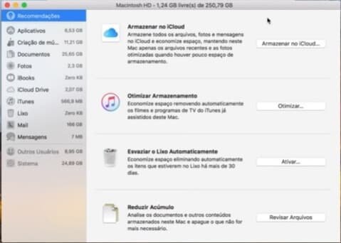 Gerenciar armazenamento Mac 1