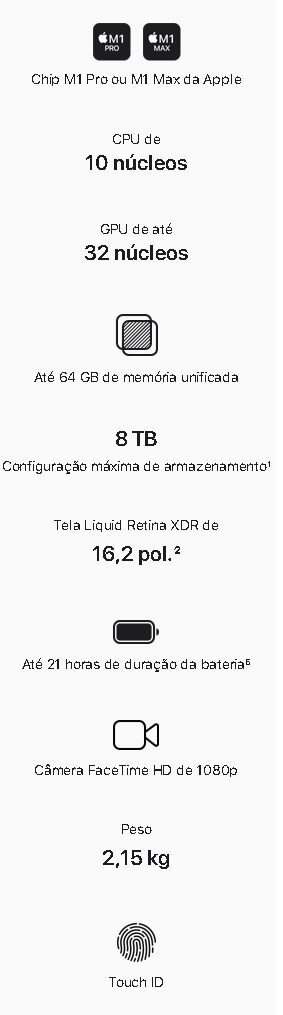 MacBook Pro 16 polegadas