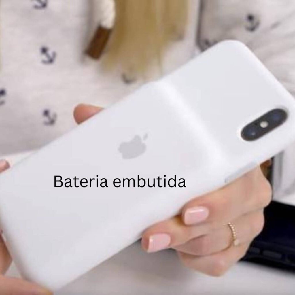 iphone com uma capa com bateria embutida