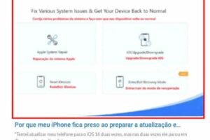 Por que meu iPhone fica preso ao preparar a atualização e como corrigi-lo?